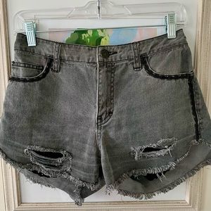 Free People High-Waisted Denim Shorts